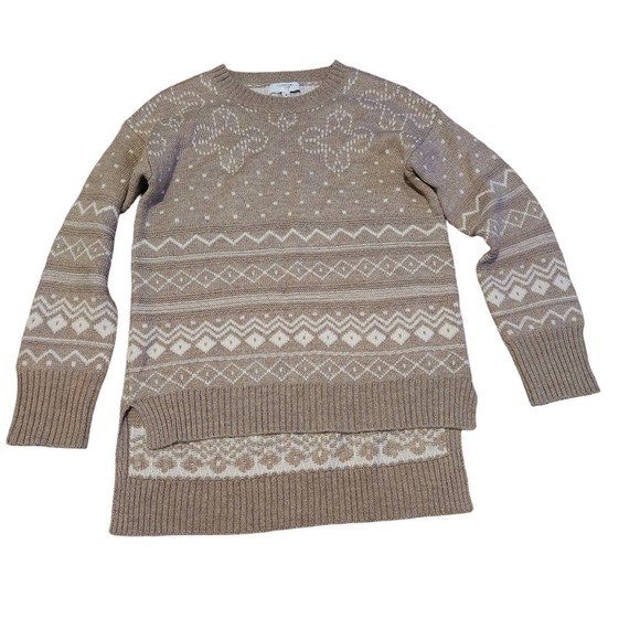 Thakoon Fair Isle tan sweater size small - Picture 3 of 6
